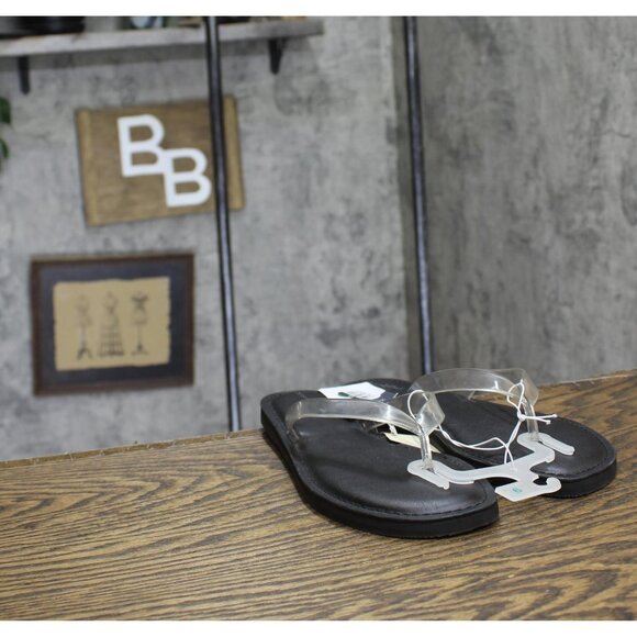 NWT Universal Thread Womens Keilani Thong Flip Flops 93321989 Clear Black 9M - Picture 7 of 10